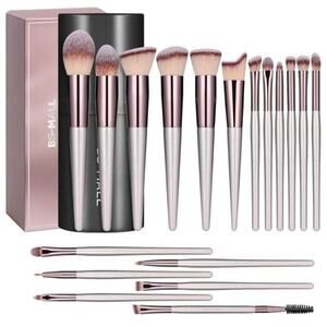 Makeup Brush Set 18 Pcs Premium Synthetic Foundation Powder Concealers